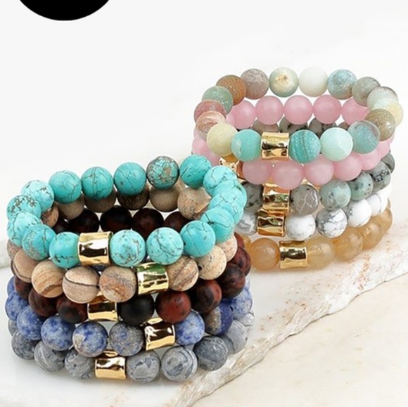 Natural stone bead Bracelet - Picture 6 of 8